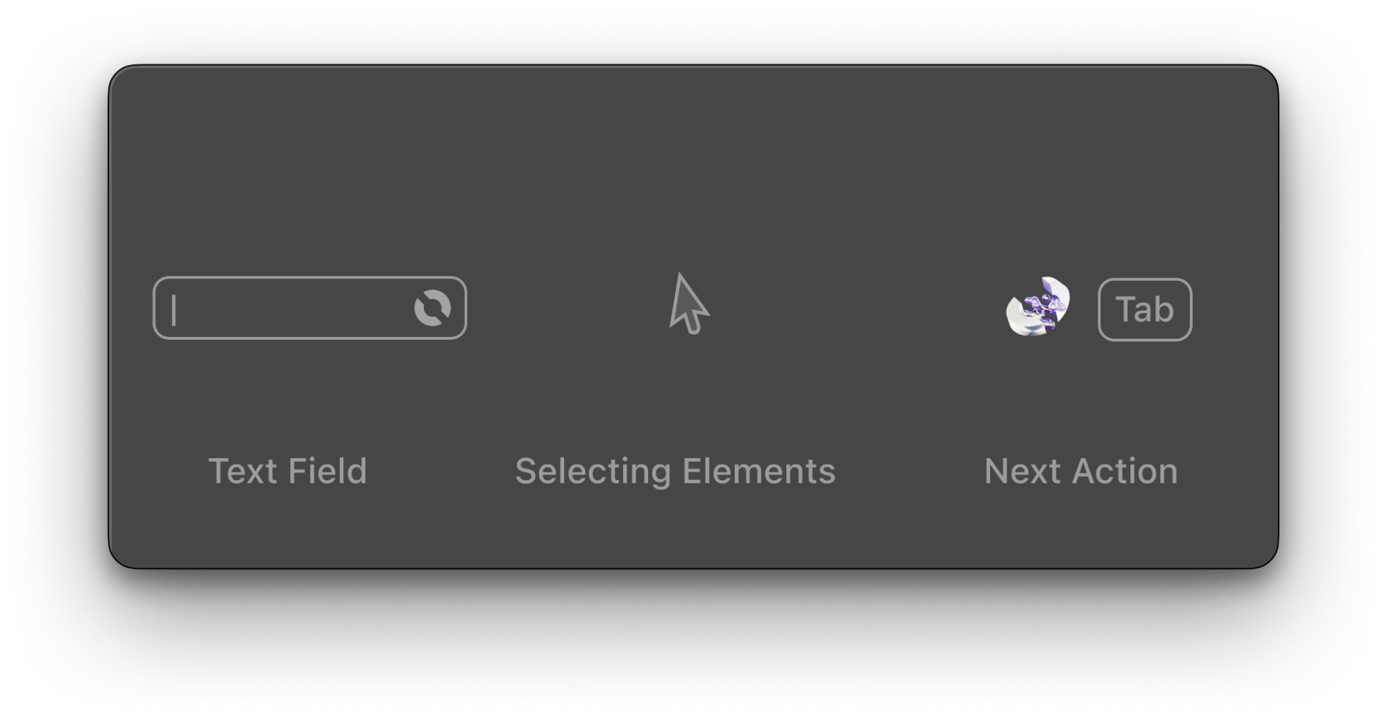 UI Elements: Text Field, Selecting Elements, Next Action